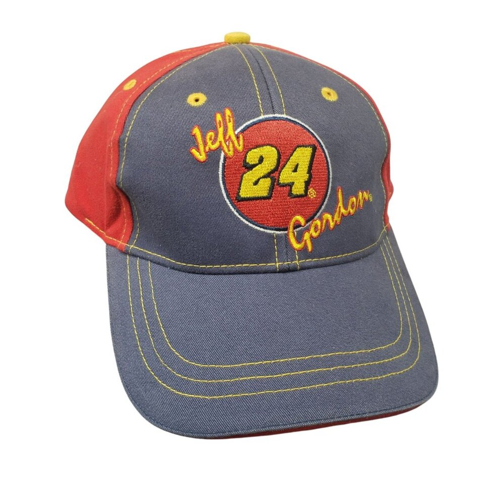 NEW Jeff Gordon 24 Nascar Blue Red Hat Baseball Cap Chase Authentics